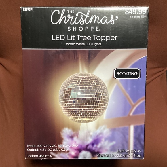 The Christmas Shoppe LED Lit Tree Topper New - Picture 1 of 17